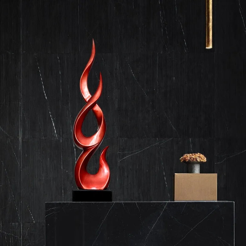 Resin festival high-rise decoration craft in bright gold colour with modern simple design