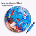 PVC inflatable pet water cooling bed with marine animal designs
