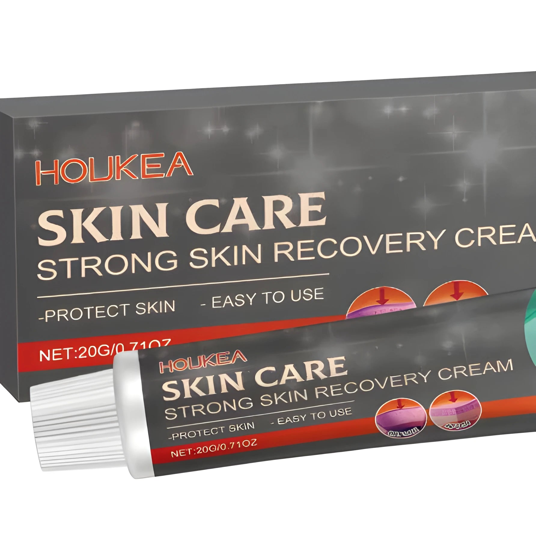 Tube of Skin Healing Soothing Care Cream 20g with aloe and mint ingredients