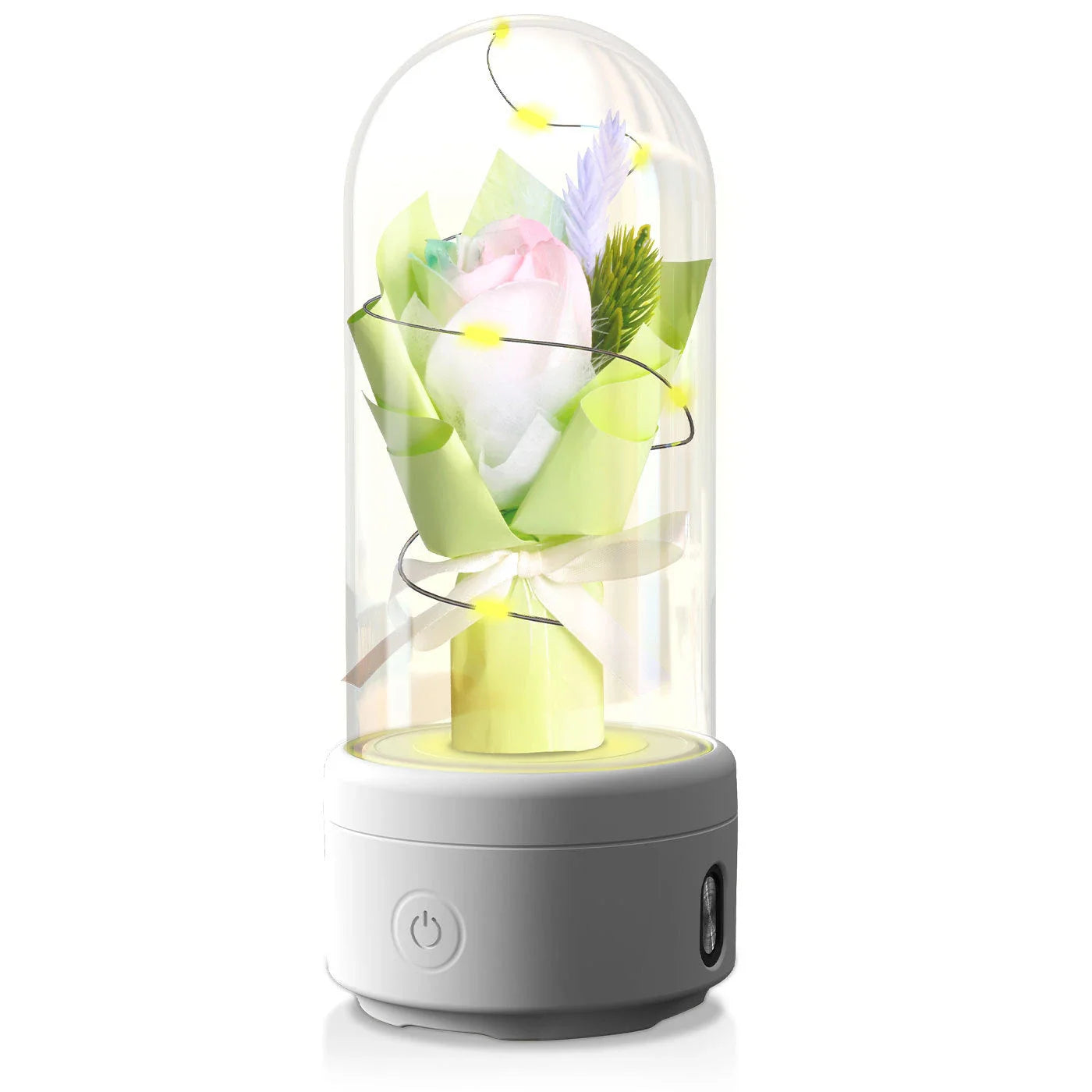 Enchanting 2-in-1 Rose Bouquet: Bluetooth Speaker and Luminous Night Light, with a mesmerizing LED light display and high-quality audio