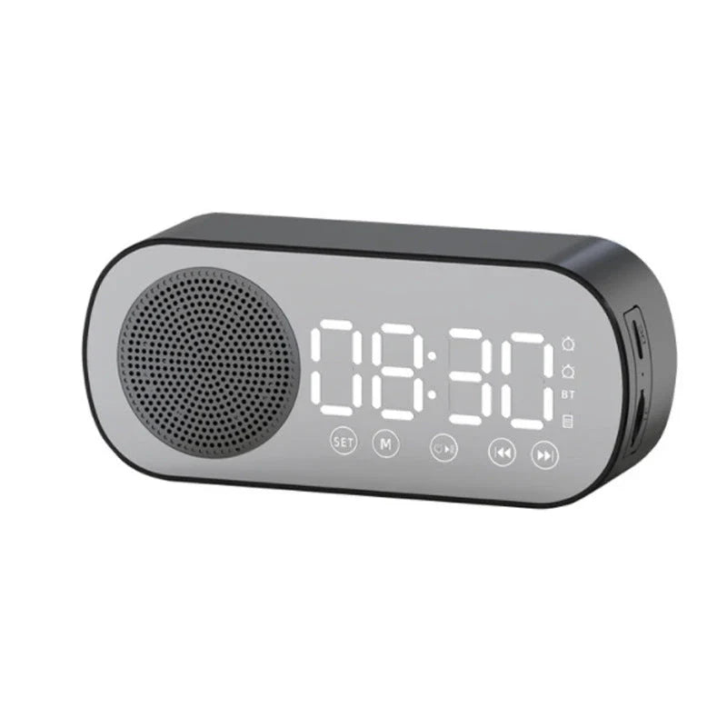 Multifunctional alarm clock with Bluetooth, FM radio, and USB charging features