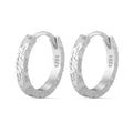 Pair of S925 sterling silver geometric scale stud earrings in gold finish with crushed ice texture