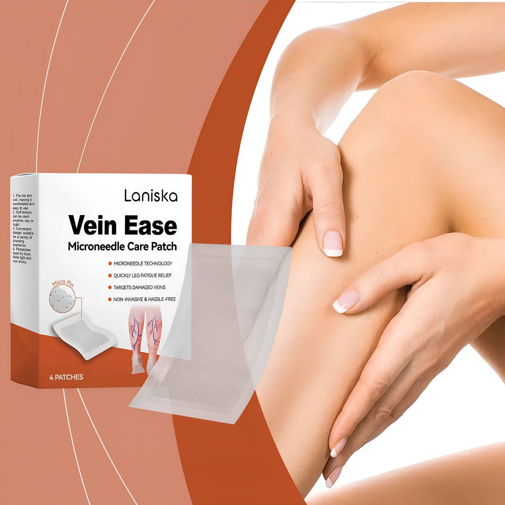 Laniska Leg Nursing Adhesive Bandage pack containing four mild ingredient patches for leg care.