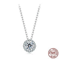 S925 silver clavicle chain necklace on a woman, O-ring chain, adjustable length 21-50cm, electroplated finish