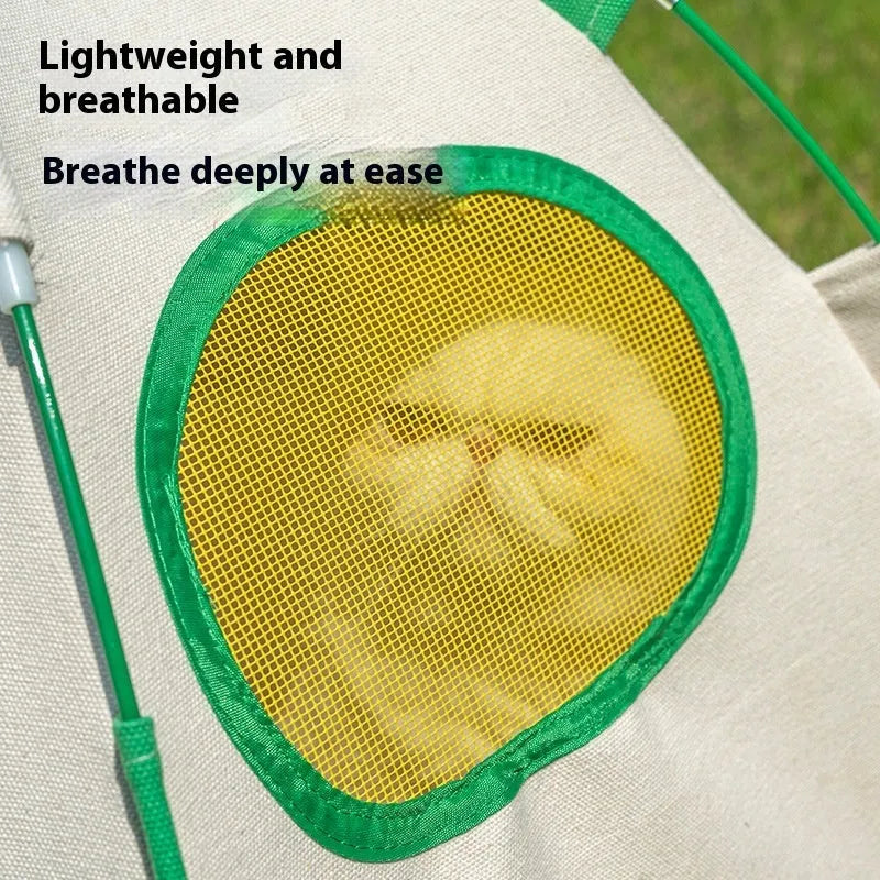 Dome-shaped cloth cat tent with optional thick padded mat for indoor pet sleeping