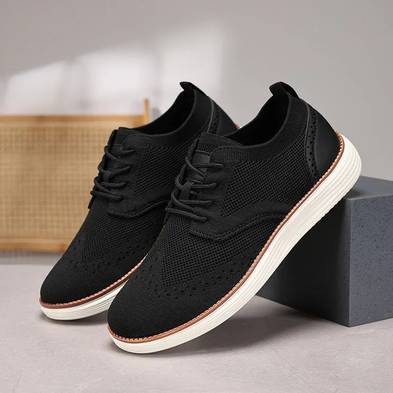 Men's mesh hiking casual shoes with rubber sole in multiple colour options