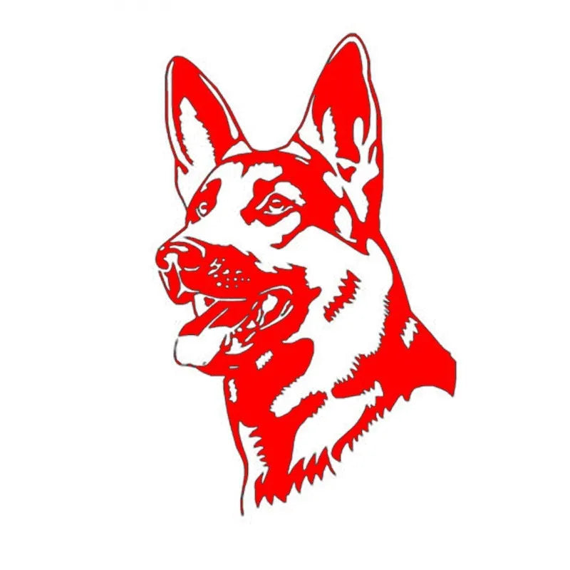 Reflective Alsace Shepherd German Shepherd dog design car sticker measuring 13 by 8 centimetres