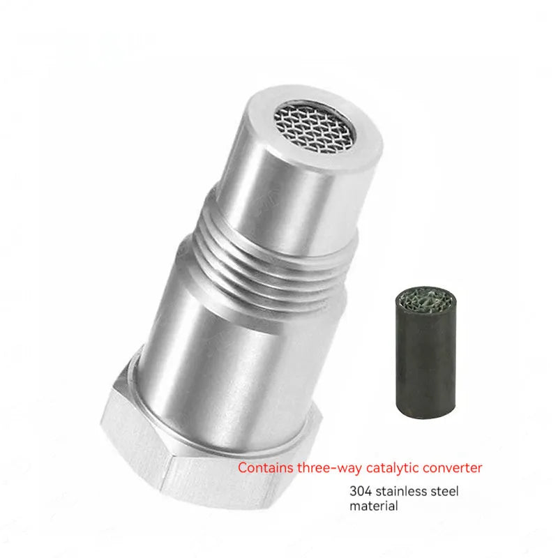 304 stainless steel oxygen sensor adapter with three-way catalyst connector for automotive use