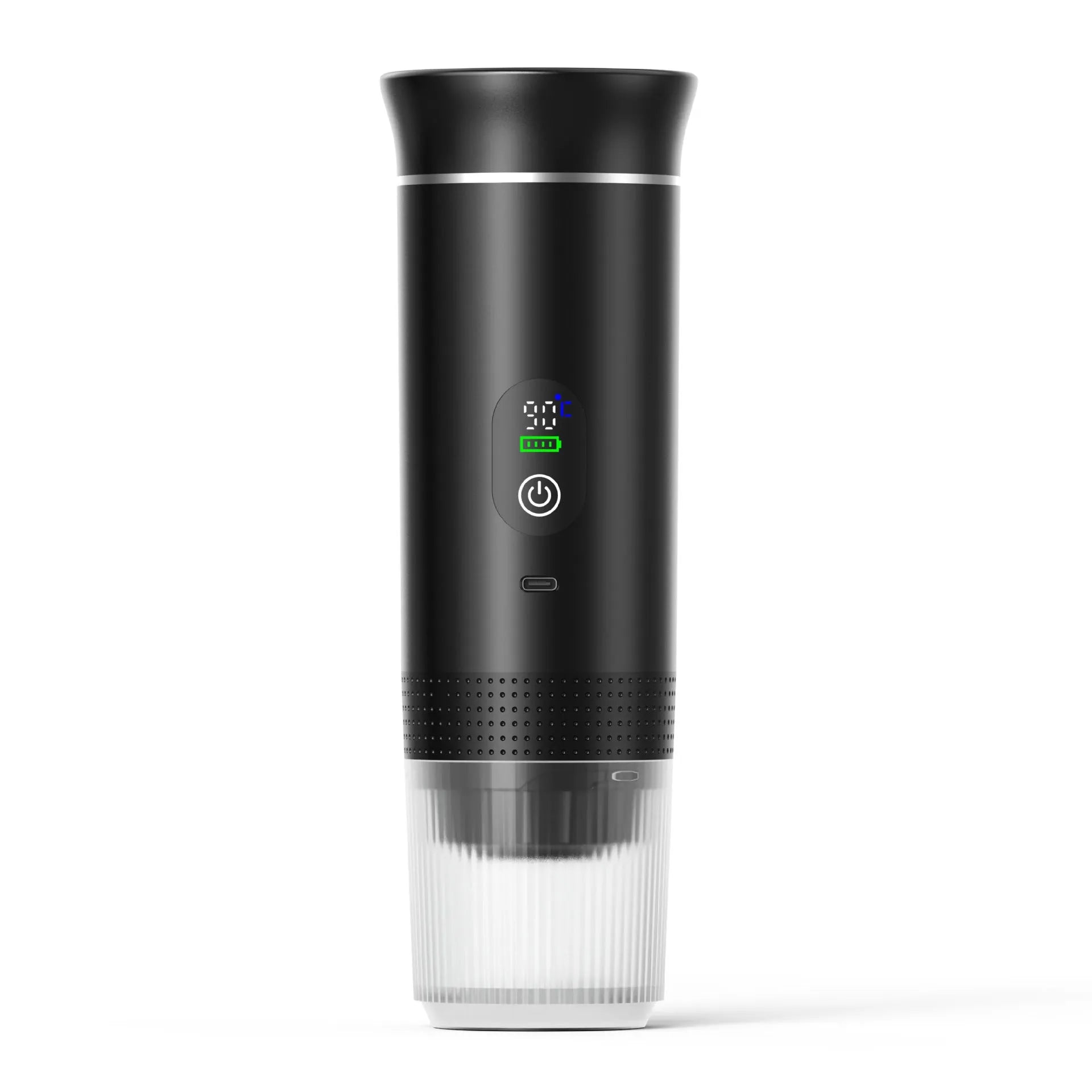 Portable electric capsule coffee machine with LCD display for car travel use
