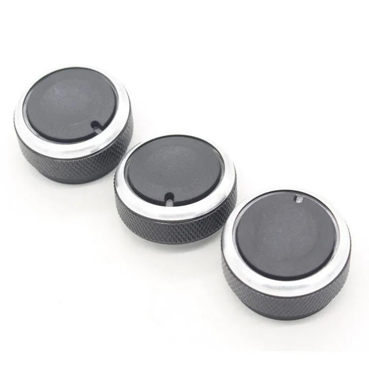 Three black aluminium air conditioning knobs for Chevrolet Lefeng and Lechi dashboard replacement
