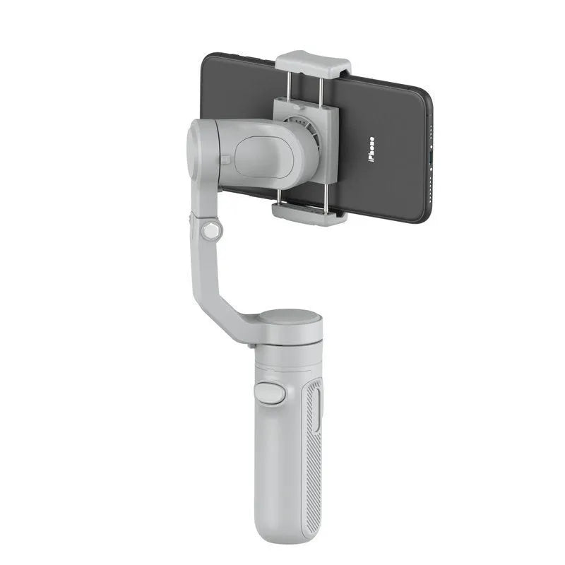 Mobile phone handheld Bluetooth stabiliser with three-axis anti-shaking head and built-in battery
