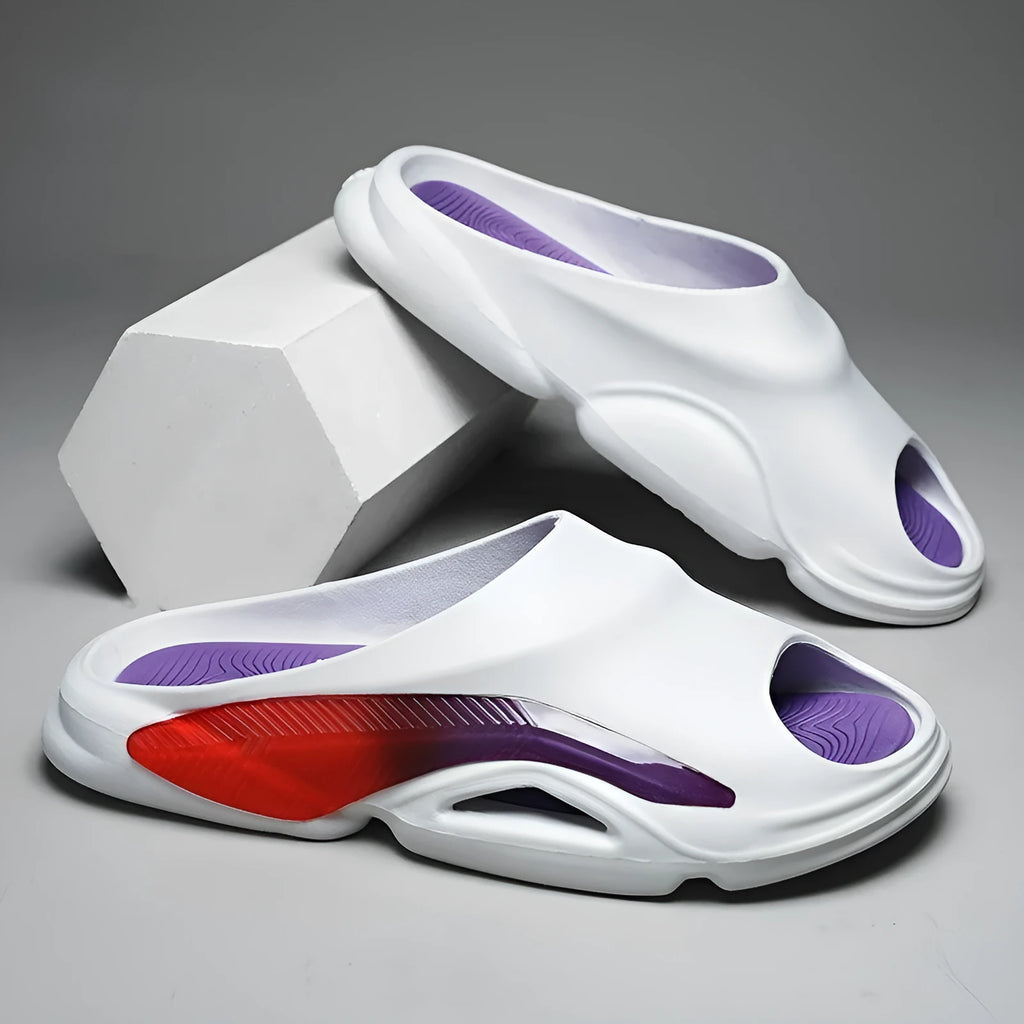 Men's EVA casual sandals in White Blue, White Green, or White Purple, sizes 38-45