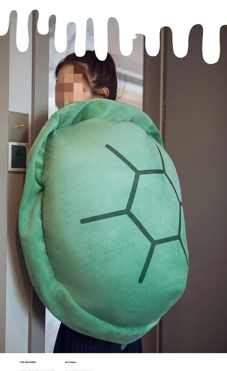 Oversized turtle shell plush pillow sleeping bag in short plush with PP cotton filling, 60cm to 130cm and 1.5 m sizes