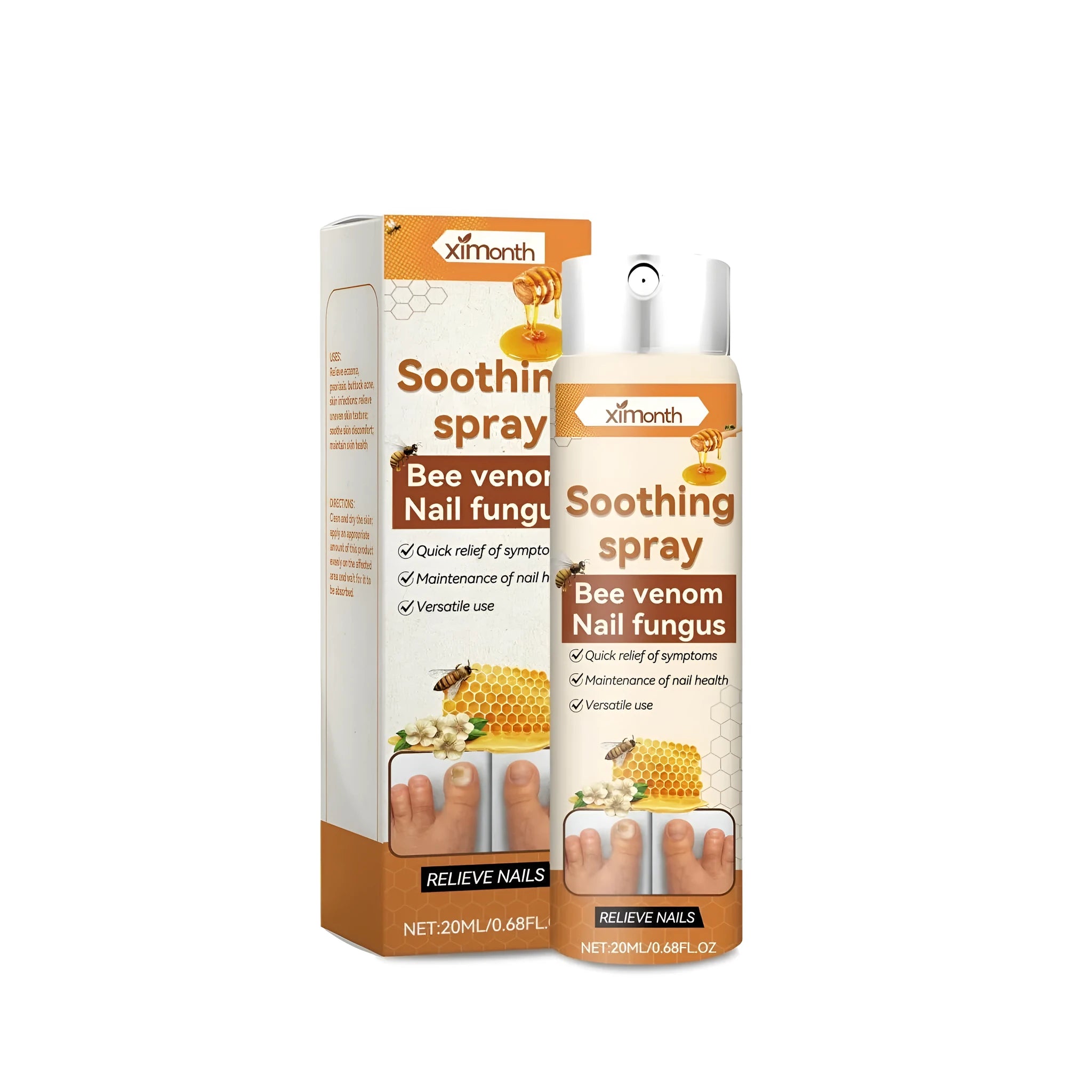 20ml bottle of nail care spray for brittle nails and cuticles