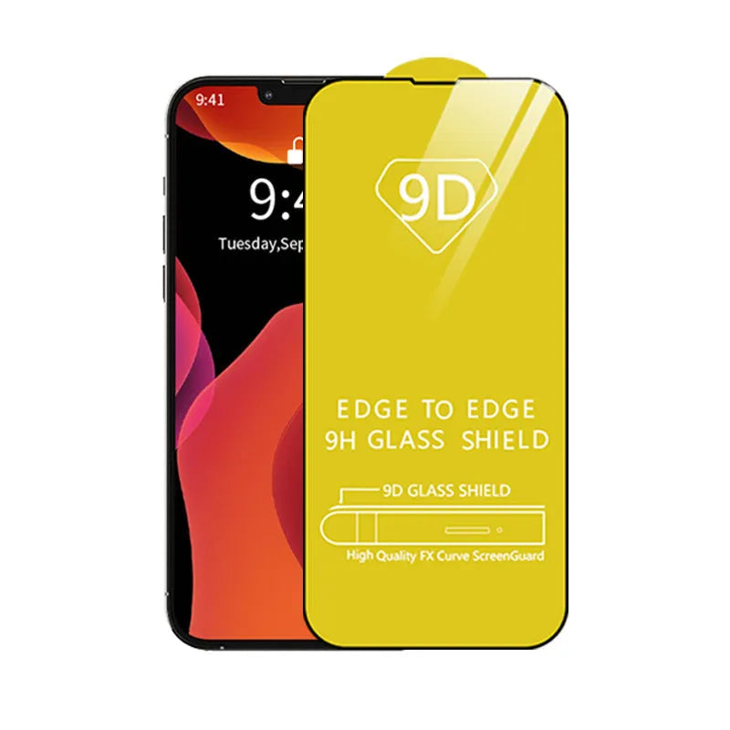 Tempered glass screen protector for iPhone, three-pack with film tool, high-definition anti-scratch front film