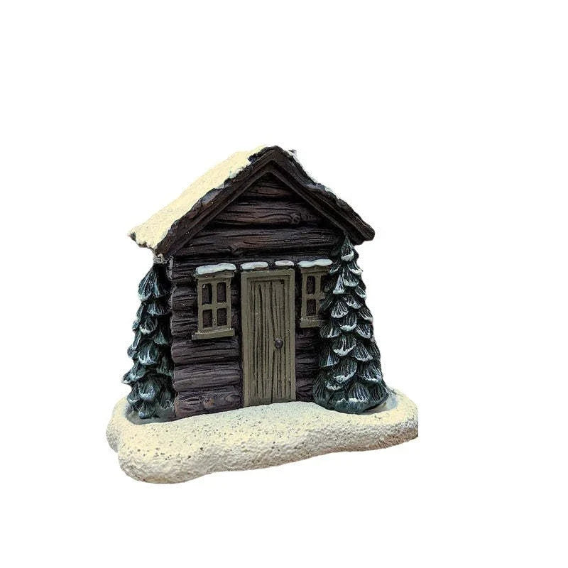 Rustic log cabin-shaped incense burner with wood-inspired finish, creating a cozy and inviting atmosphere in the home