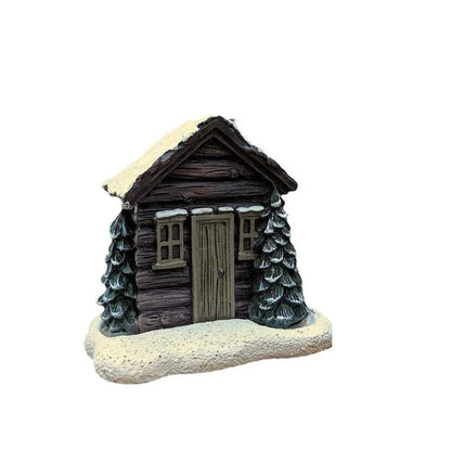 Rustic log cabin-shaped incense burner with wood-inspired finish, creating a cozy and inviting atmosphere in the home