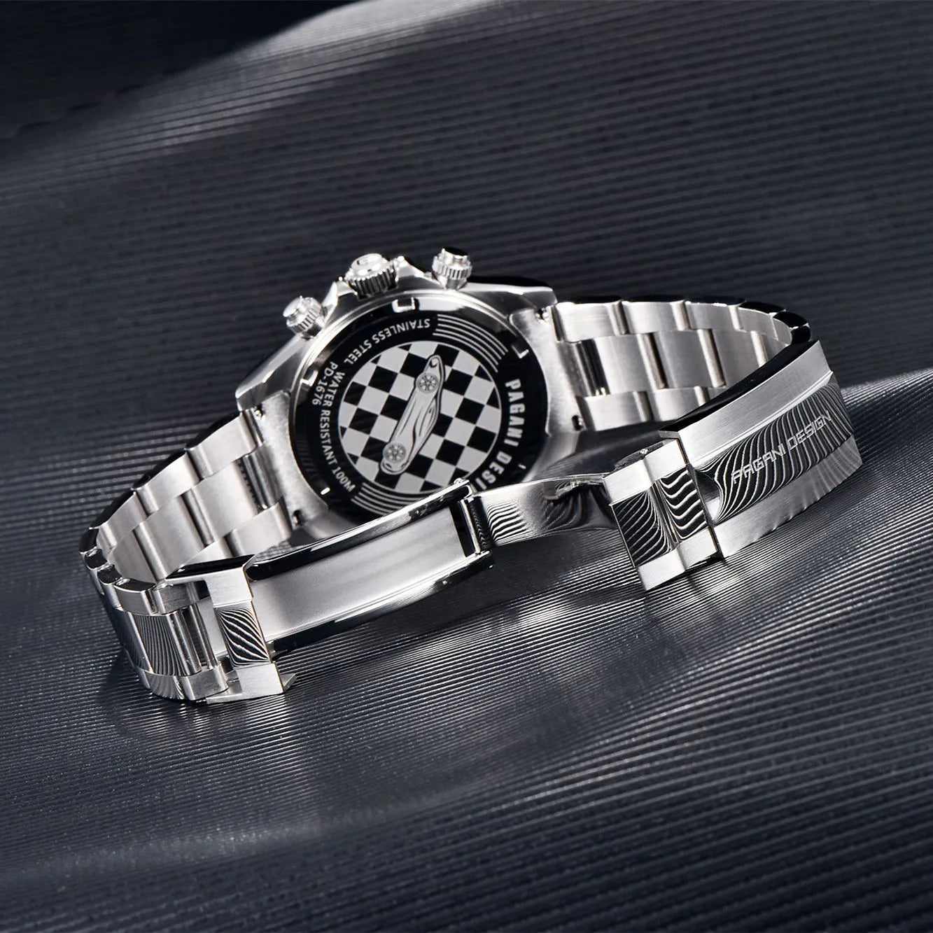 Berjani men's chronograph watch with stainless steel bracelet and 40mm dial