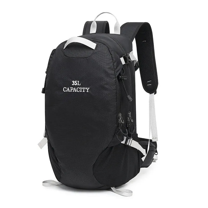 Waterproof Oxford cloth hiking backpack with physiological curve back plate in three colour options