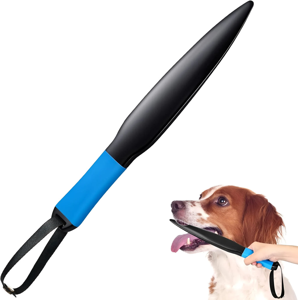 Blue-handled dog break stick measuring 35cm for small to medium dog training