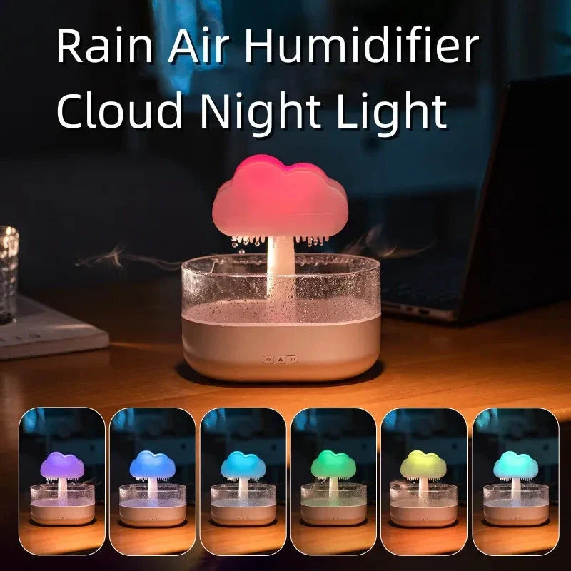 Soothing Cloud Humidifier with Color-Changing Lights, Powerful Yet Whisper-Quiet Operation, Large Water Capacity for Extended Runtime