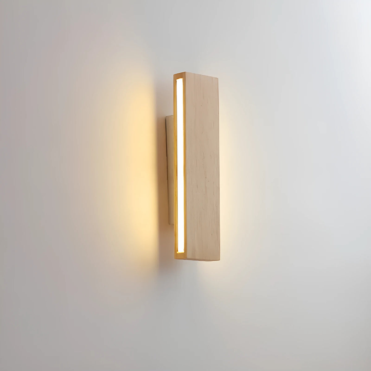Solid wood LED wall lamp in 22cm, 32cm or 52cm size with warm or white light, 220V