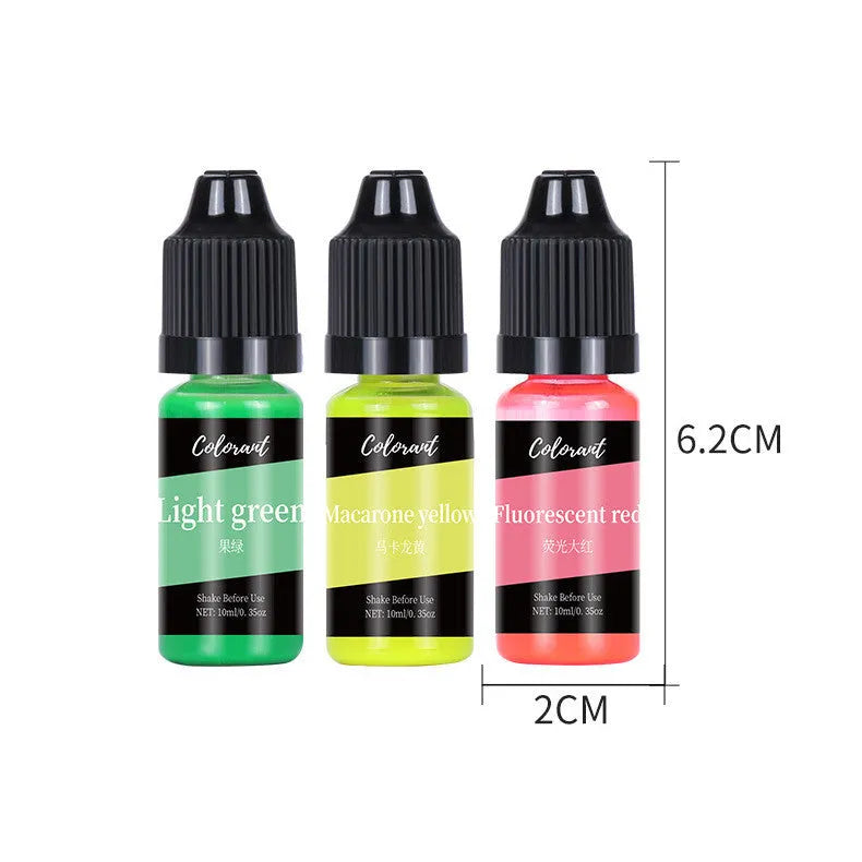 10ml bottle of concentrated craft dye pigment for candles and soap in 30 colour options