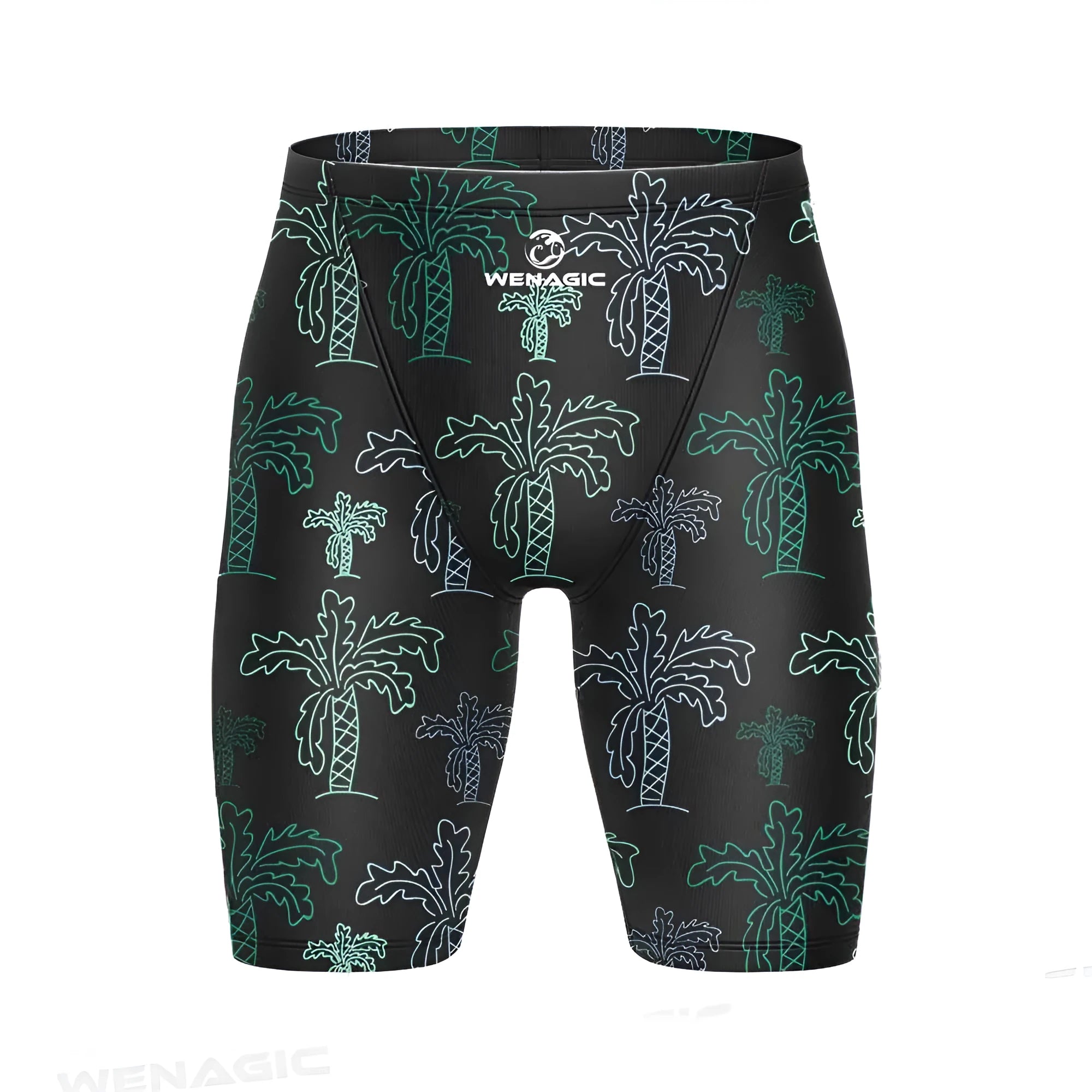 Men's Lycra swimming briefs in a solid colour, laid flat to show briefs style cut.