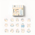 Paper account stickers with penguin designs measuring 20-50mm wide for journal decorating