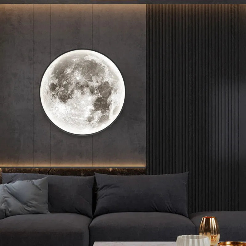 Round LED wall light with PMMA shade, 24cm 50cm or 60cm diameter, stepless dimming remote control