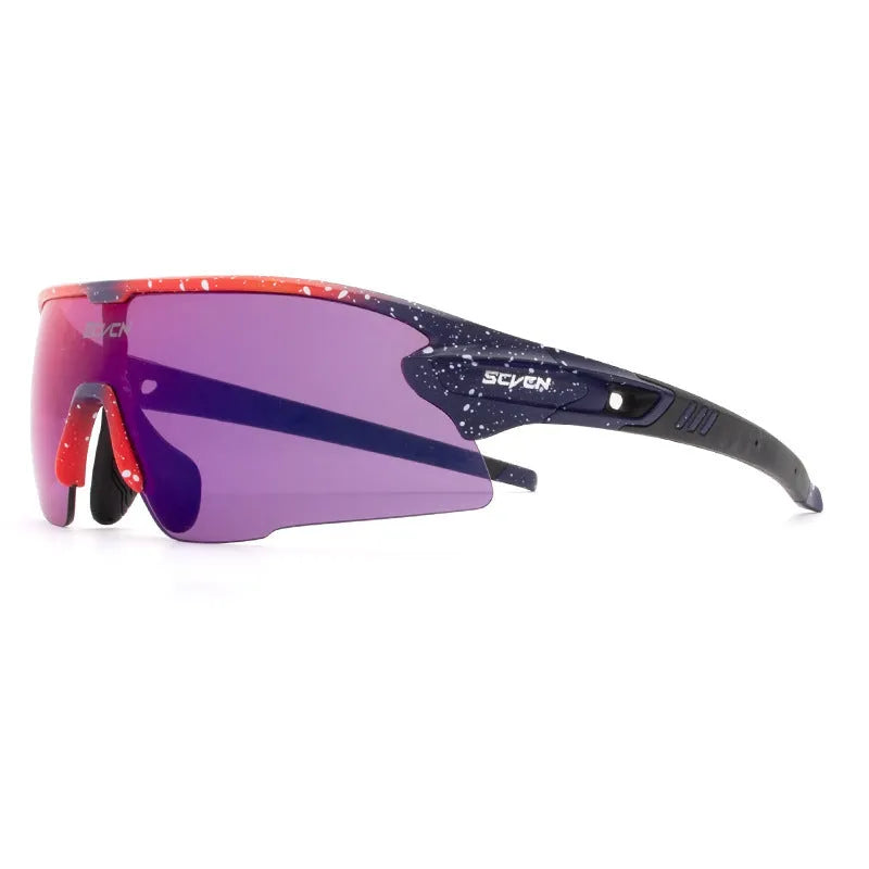 Unisex outdoor sports cycling sunglasses with TR90 semi-rimless frame and UV protection, multiple colour options
