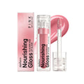 Moisturising lip gloss in Bare Pink shade with hyaluronic acid and vitamin E, smooth non-sticky formula