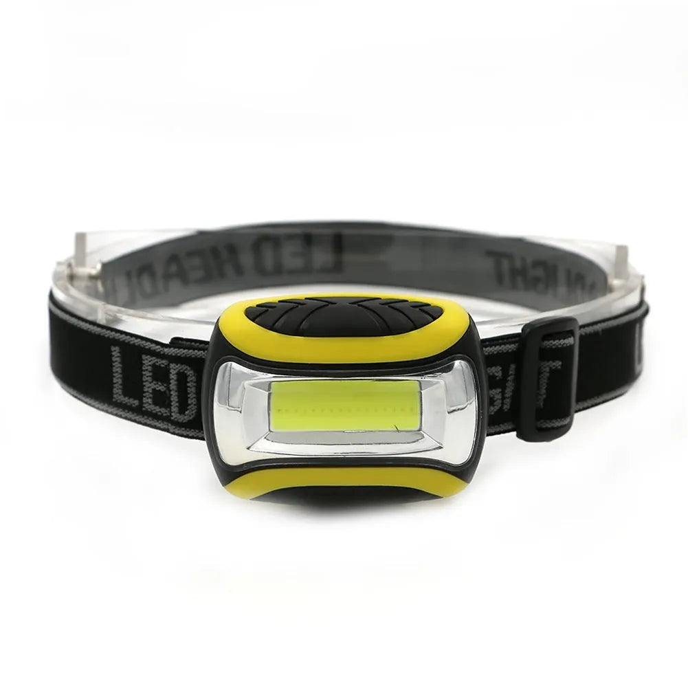 Yellow Major three-speed COB headlamp for outdoor night riding and mountaineering