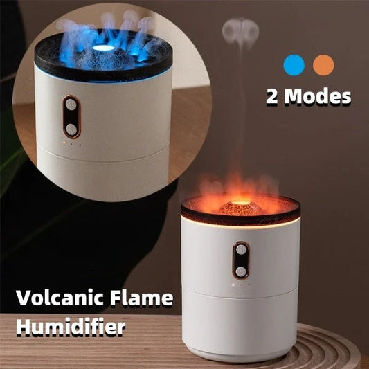 Volcanic Aroma Diffuser with Jellyfish Night Light - Compact, USB-Powered Aromatherapy Humidifier for Home and Office