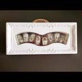 Finished fake nails set of 24 with silver water drops pattern in wearing armour style