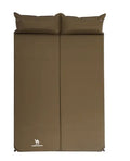 Inflatable camping mattress 2.5cm thin floor mat in apricot colour for outdoor use