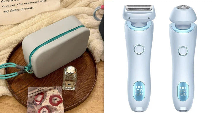 2-in-1 Electric Women's Shaver with Trimmer for Body, Face and Bikini Area