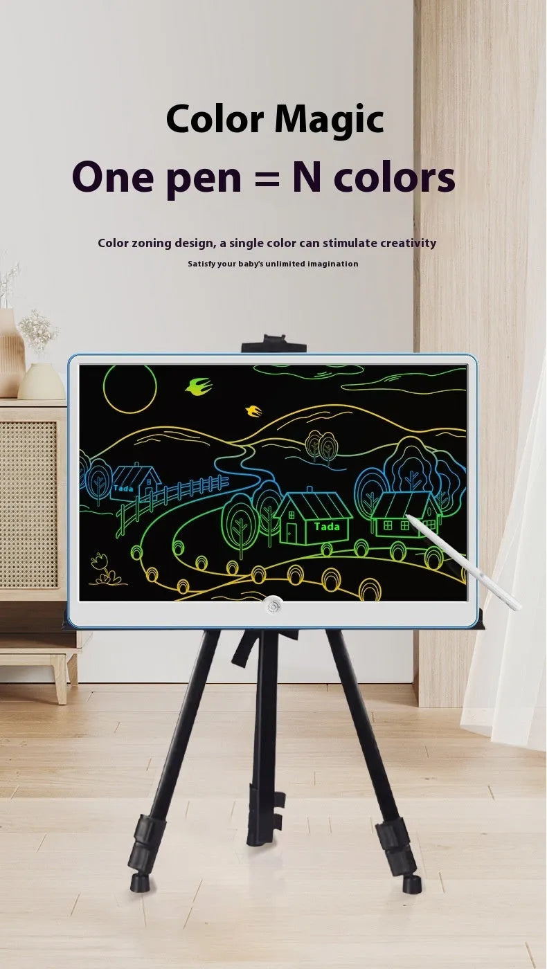 19-inch LCD children's drawing board in blue and white colour with stylus