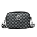 Women's PU leather crossbody bag with wide shoulder strap and three-dimensional outer pocket