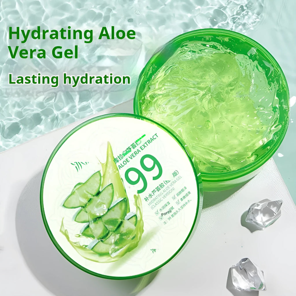 300g aloe vera gel container for facial skin hydration and moisturising treatment