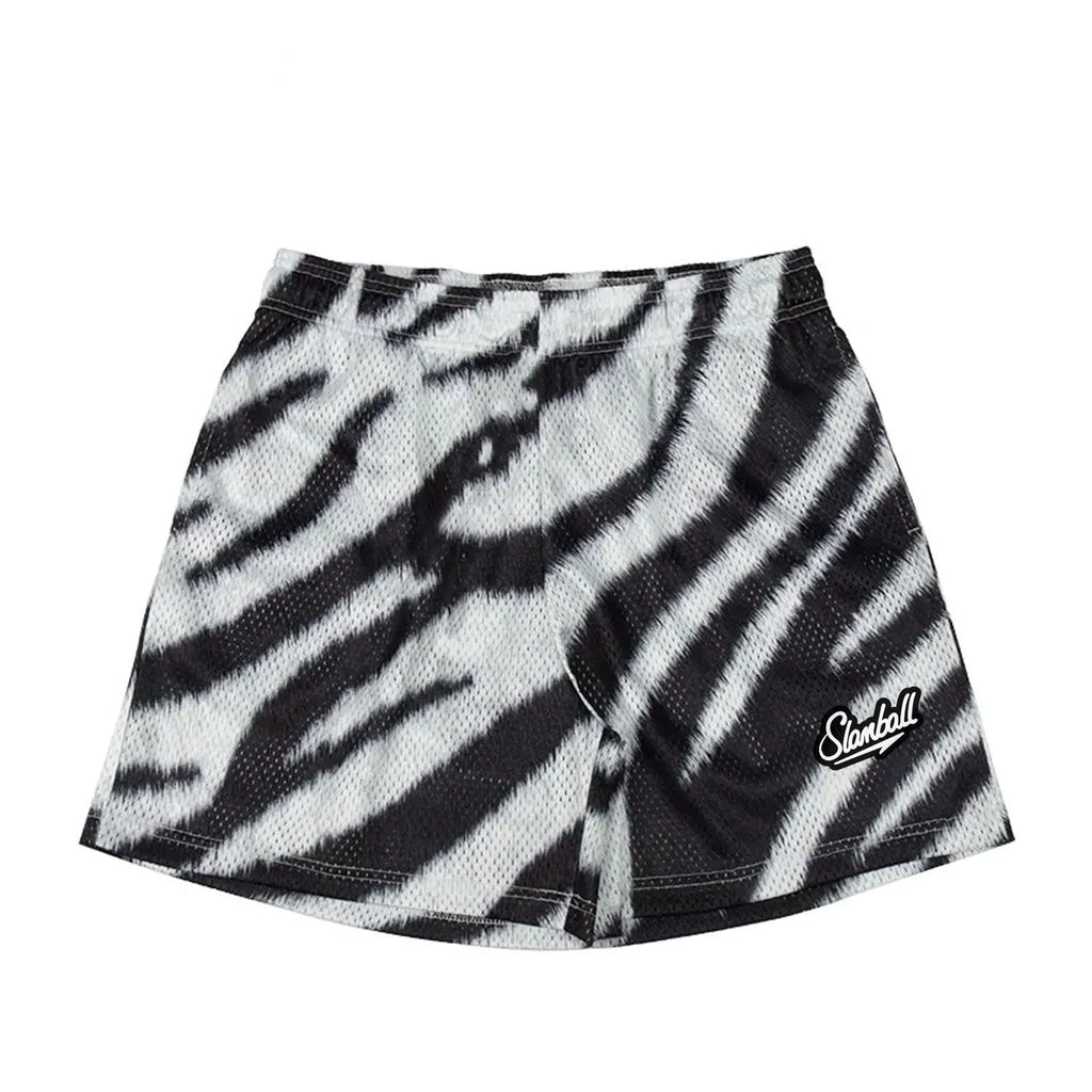 Men's leopard print fitness training shorts for basketball and running