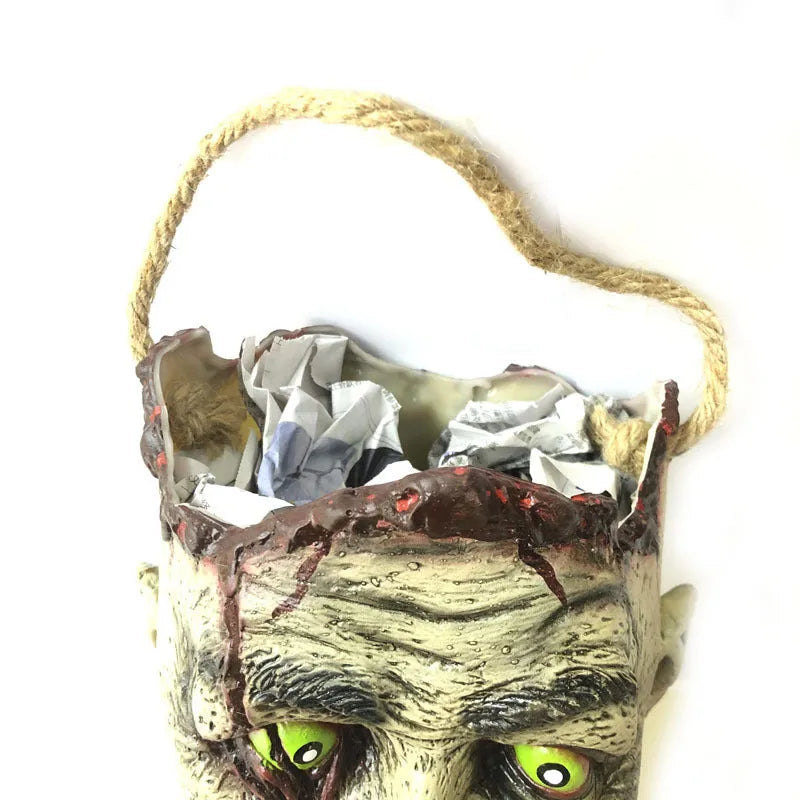 Fashion Halloween decorations tote bag in vinyl with rope handles, average size 35-40cm height
