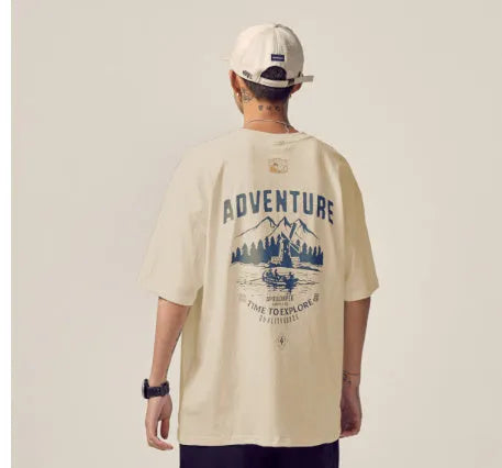 Men's loose fit plus size short sleeve t-shirt in black, grey or white.