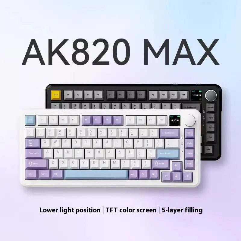 Three-mode wireless mechanical keyboard with black, grey and yellow colour options