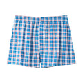 Plus-sized cotton men's boxer briefs in black stripes, mid waist, sizes L to 6XL