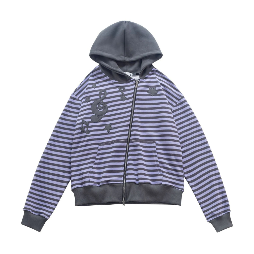Women's autumn retro oblique zip cotton cardigan coat in gray short length 40cm long sleeve