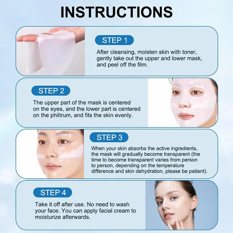 Deep Collagen Overnight Mask sheet mask with low molecular weight collagen, 34g, for firming and hydration