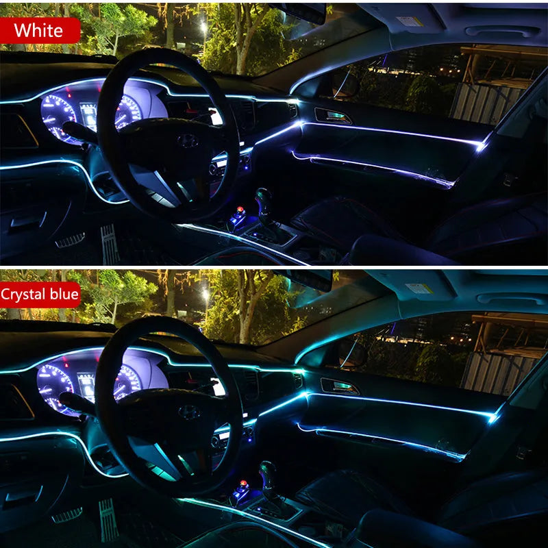 Flexible water-resistant LED strip light with 360° illumination, 1m length, 10 colour options
