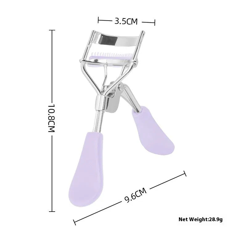 A4 manual eyelash curler with black ribbon comb attachment