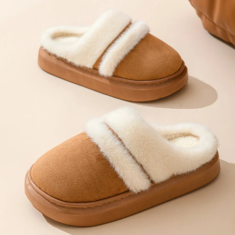 Cozy cotton slippers for women in various colors, featuring a plush interior and non-slip soles for comfortable, stylish home wear